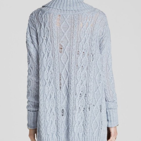 SOLD!!!  Free People Cable Knit turtleneck Sweater - Picture 3 of 3